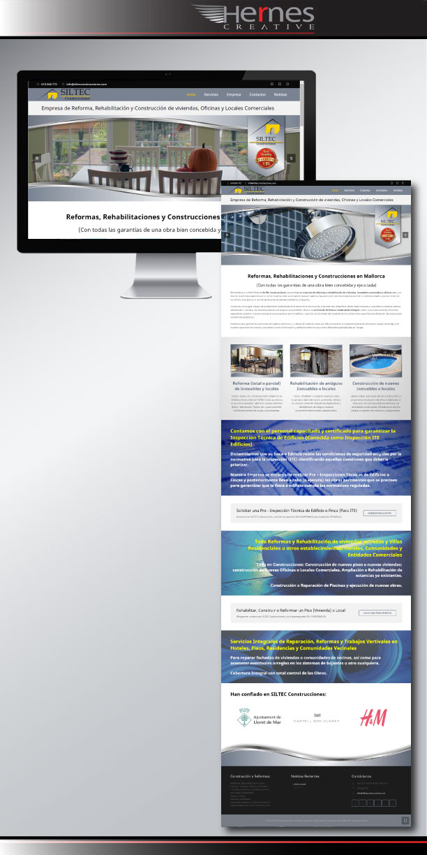 Página Web diseñada y creada para Empresa con Posicionamiento SEO Web 